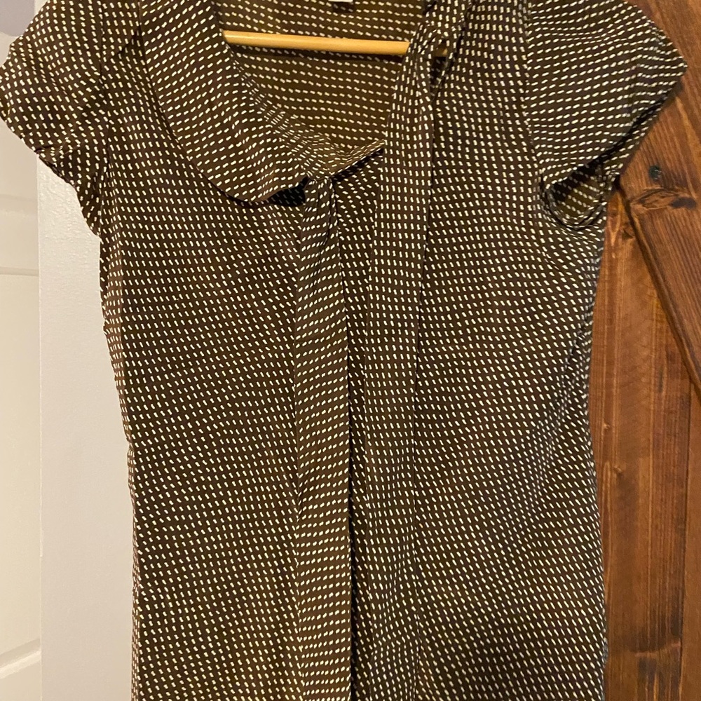 Banana Republic Black and White Geometric Blouse
